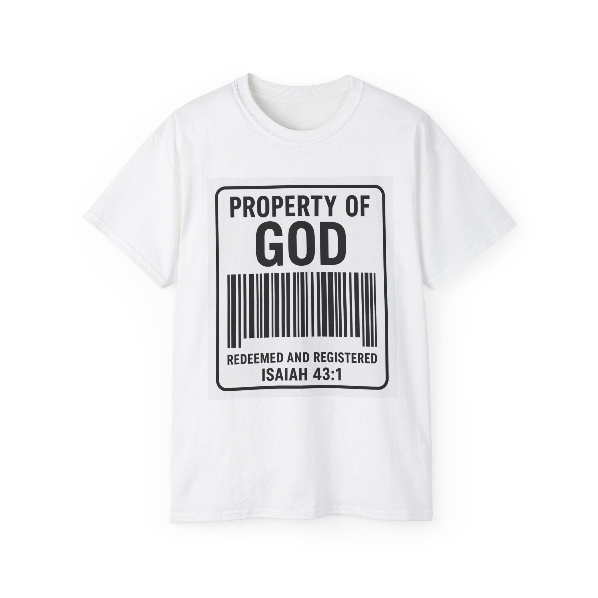 JKFstylez T-Shirt White / S Unisex Property of God Ultra Cotton Tee