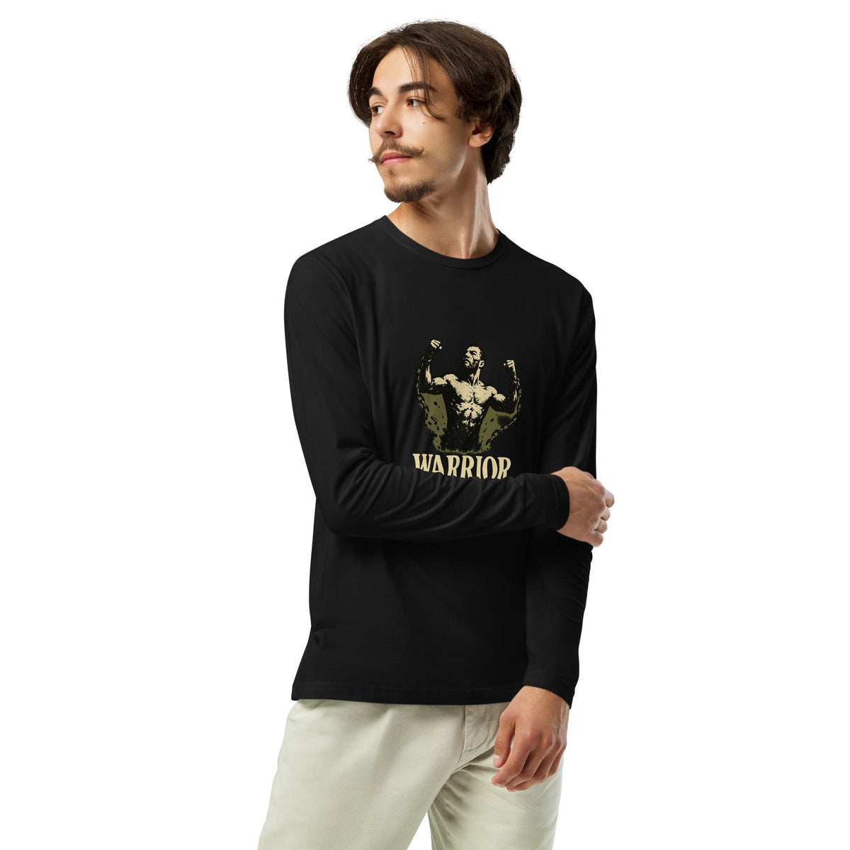 JKFstylez  Warrior for God Long Sleeve Fitted Crew