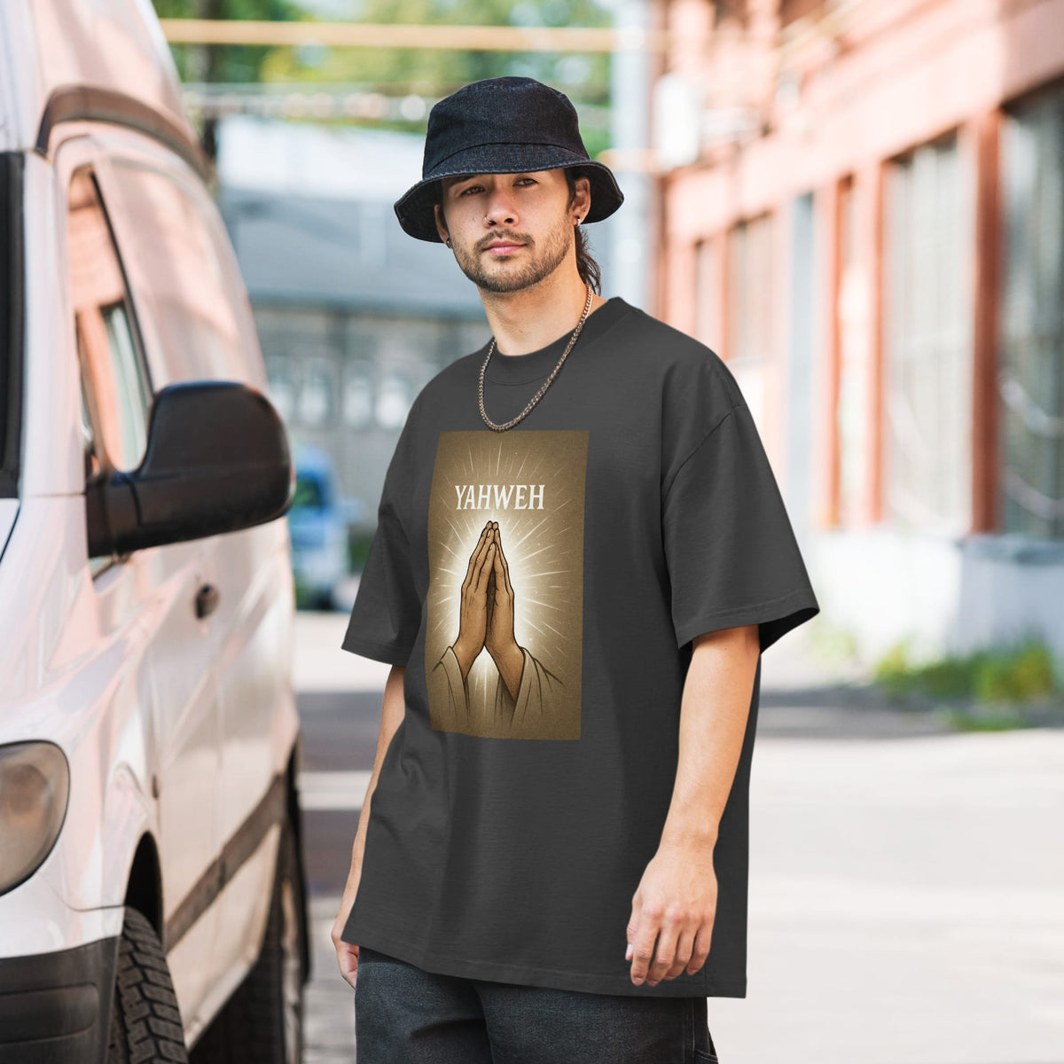 JKFstylez  XS Yahweh Oversized faded t-shirt