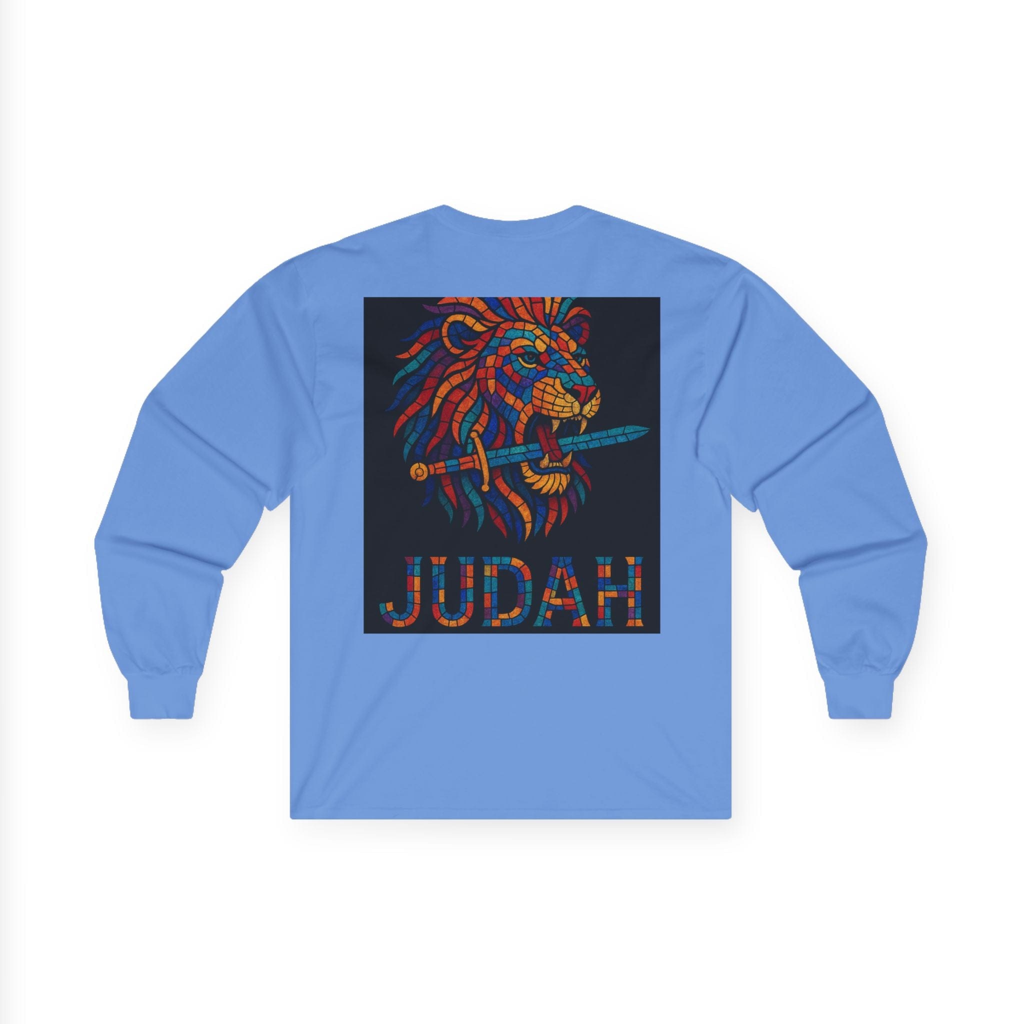 Printify Long-sleeve Unisex Lion Emblem Long Sleeve Tee - Judah,