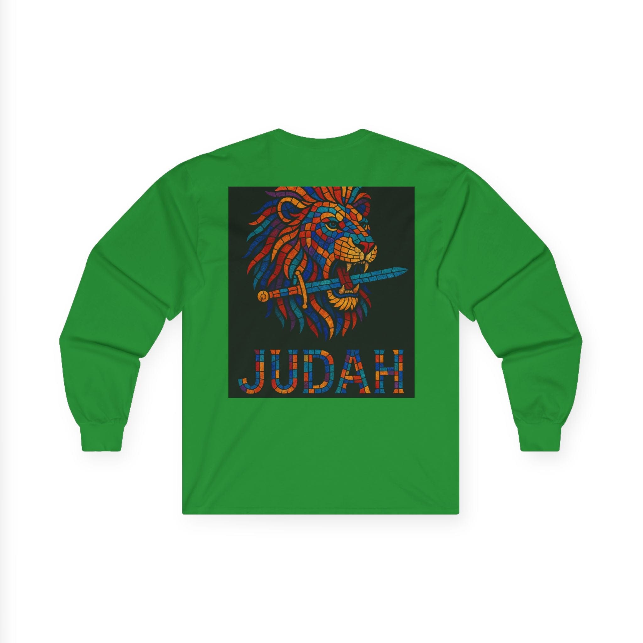 Printify Long-sleeve Unisex Lion Emblem Long Sleeve Tee - Judah,