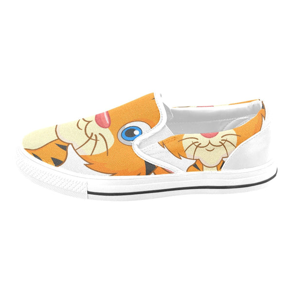 JKFstylez Slip-on Canvas Kid's Shoes (Big Kid) (Model 019)